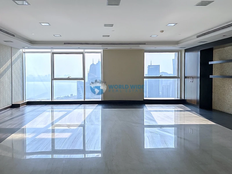 Premium 800 SQM Full-Floor Office with Stunning Sea Views in West Bay