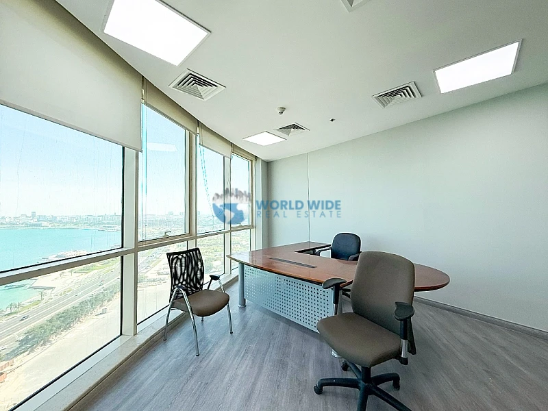 Fully Furnished Office Space for Rent in West Bay | 219 SQM | Sea View