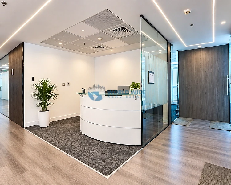 Premium Fully Furnished Half-Floor Office with Sea & Doha Skyline Views