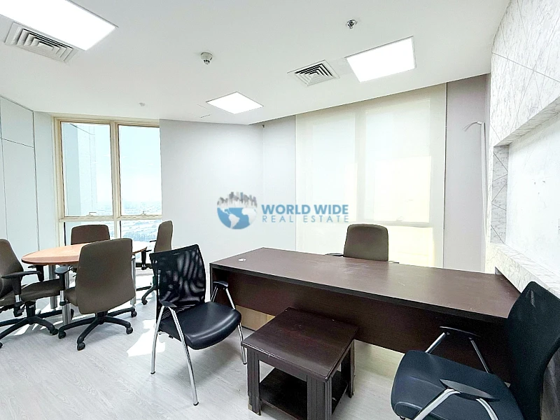  Fully furnished office for rent in west bay with 1 month grace period