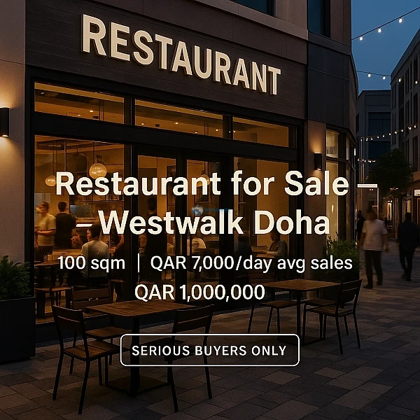 Prime Restaurant for Sale — Westwalk (Doha)