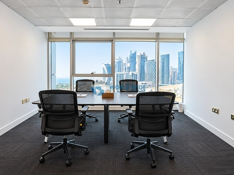 Premium Fully Furnished Half-Floor Office with Sea & Doha Skyline Views